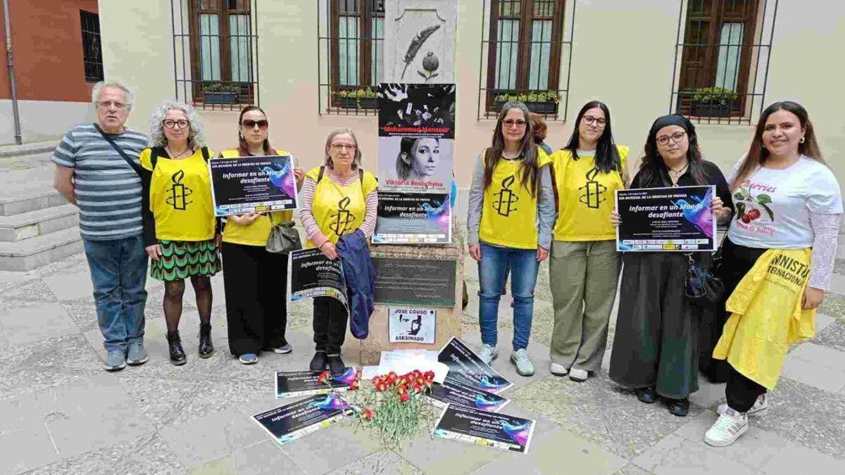 Acto en Granada en ecuerdo a periodistas y profesionales de la información asesinados (imagen de archivo)
