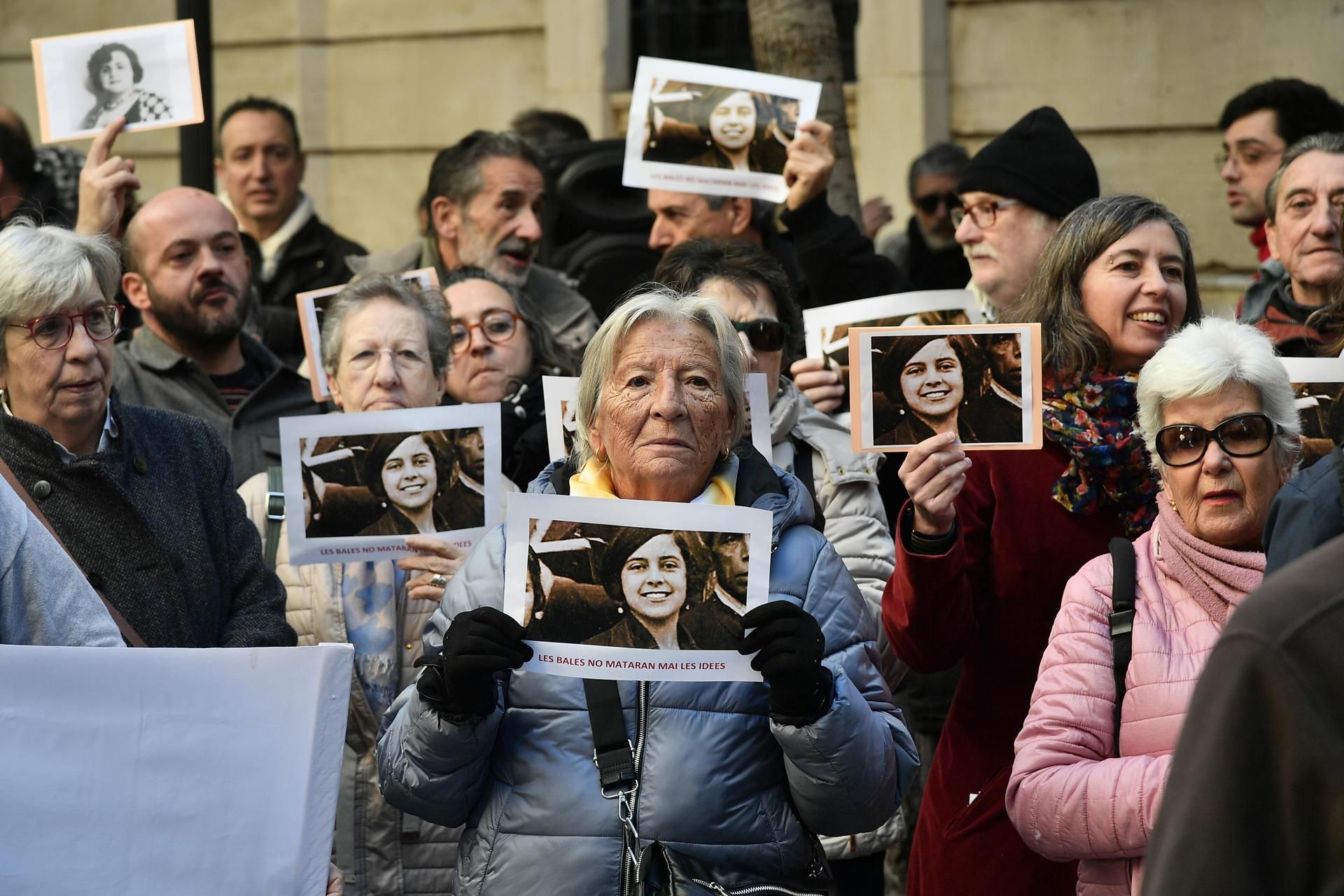 Concentración llevada a cabo en 2024 contra la derogación de la ley balear de memoria democrática