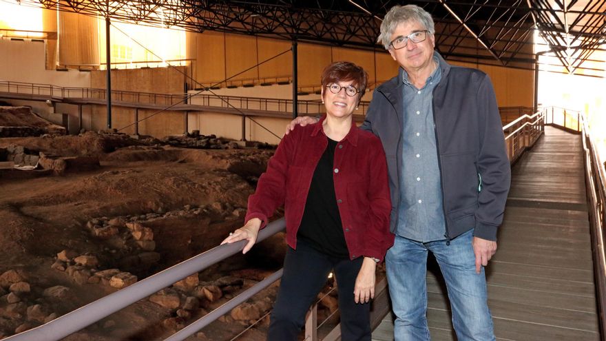 Carmen Gloria Rodríguez y Jorge Onrubia, conservadora jefa y coordinador de investigación, del Museo y Parque Arqueológico Cueva Pintada