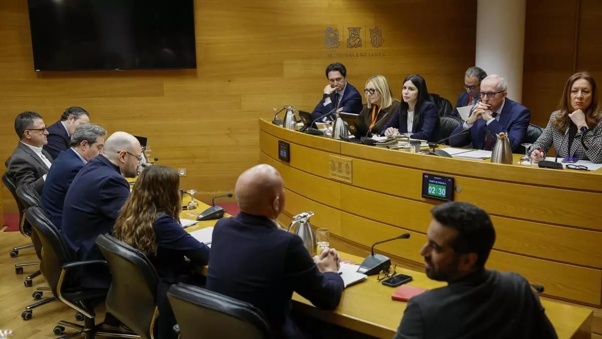 Comisión de la dana en las Corts Valencianes.