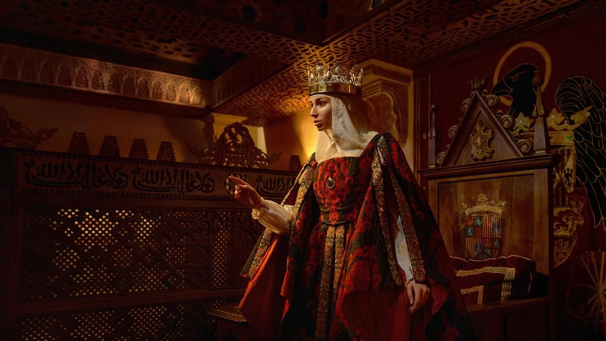 Una de las actrices del parque Puy du Fou, en el espectáculo 'Allende'