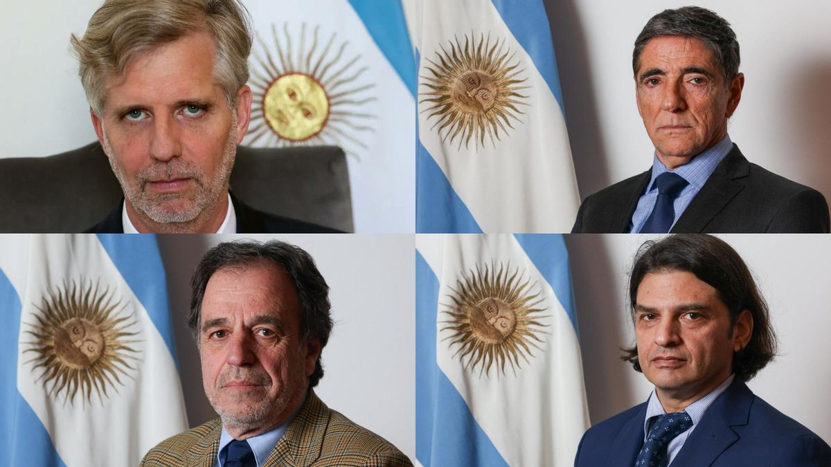 Los principales funcionarios de la SIDE de Milei: Sergio Neiffert (titular), Alejandro Cecati (Director de la Agencia de Seguridad Nacional), Alejandro Colombo (Director del Servicio de Inteligencia Argentino) y Ariel Waissbein (Director de la Agencia Federal de Ciberseguridad).