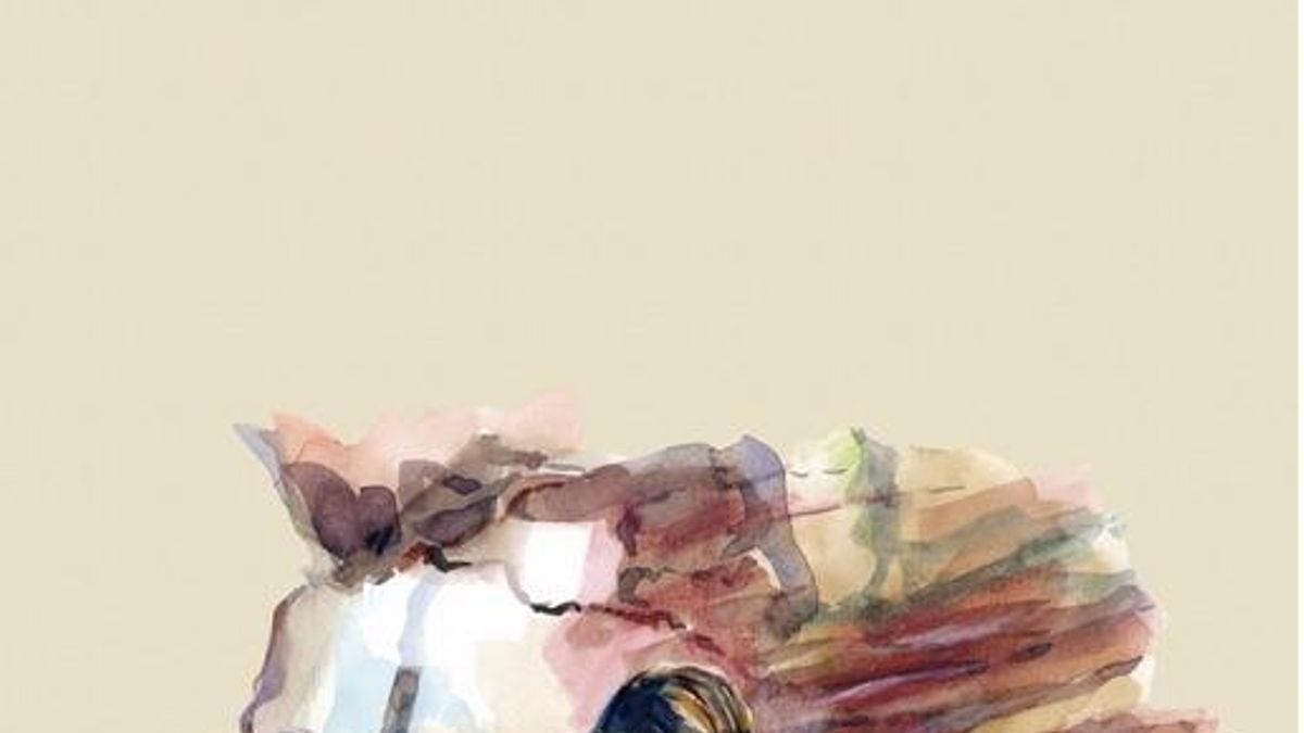 Mujer benahoarita junto a grabados rupestres (Dibujo: MIGUEL ÁNGEL BRITO)