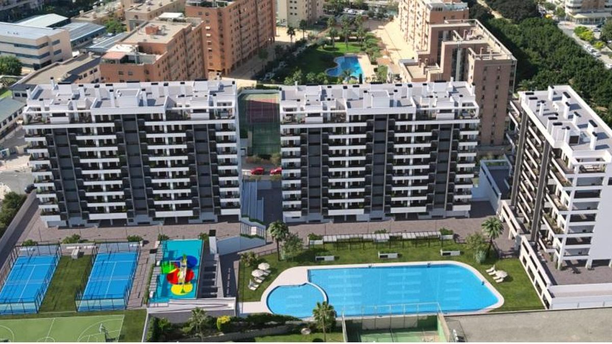 Imagen panorámica del residencial de VPO en Alicante.