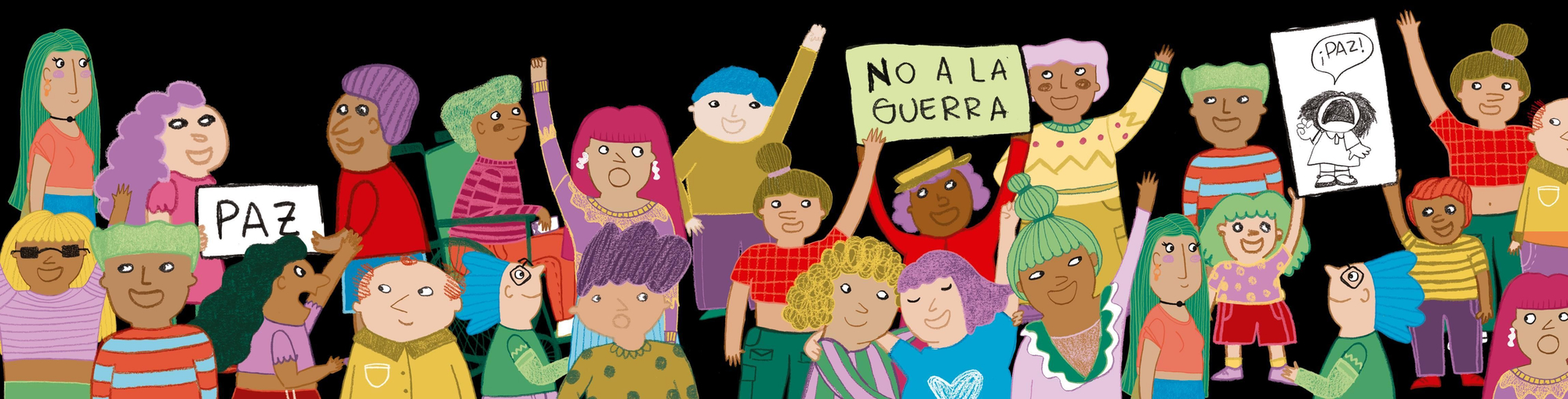 Ilustración de Penélope Chauvié para el libro "¿Por qué existen las guerras?"