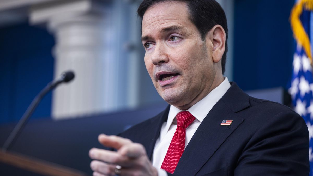 El secretario de Estado estadounidense, Marco Rubio, en la sala de prensa de la Casa Blanca en Washington, D.C., EE. UU., el 5 de mayo de 2026. EFE/JIM LO SCALZO