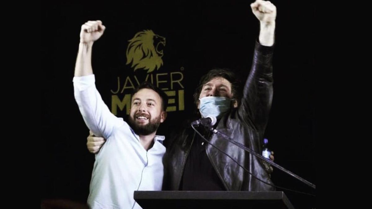 Laje y Milei en un acto en 2022.