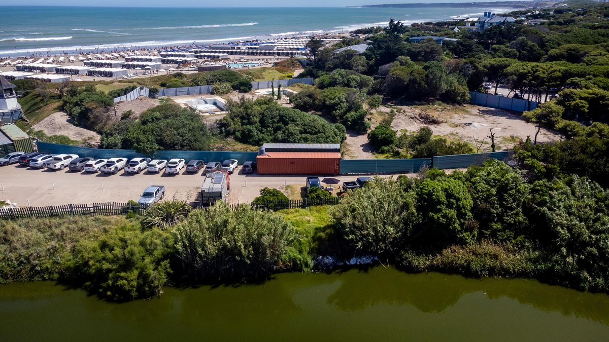 Otra imagen de la playa donde se construirán las torres vecinas a la reserva forestal de Mar de Plata.