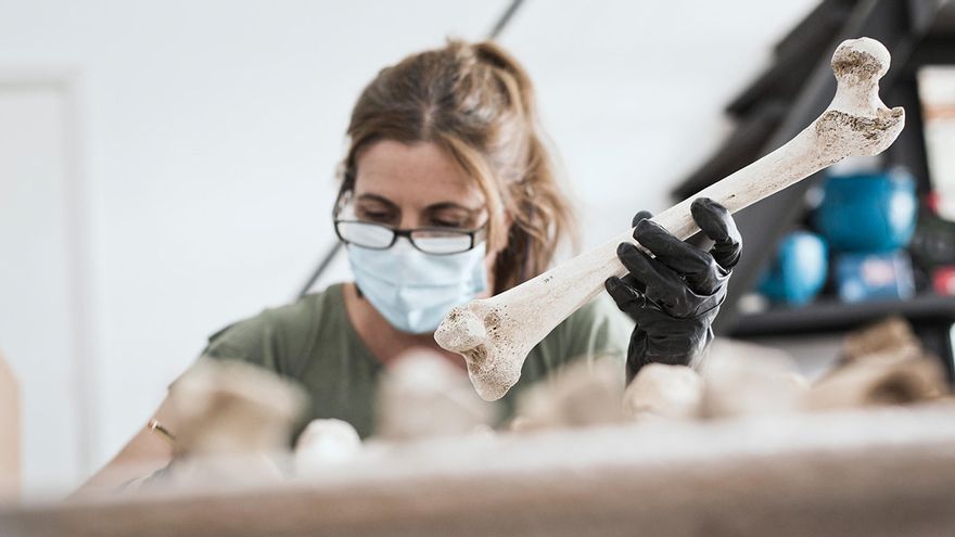 Verónica Alberto, junto con otros colegas, ha realizado la investigación que confirma que los restos humanos más antiguos de Canarias, por ahora, se excavaron en Lanzarote y datan de principios del siglo III.