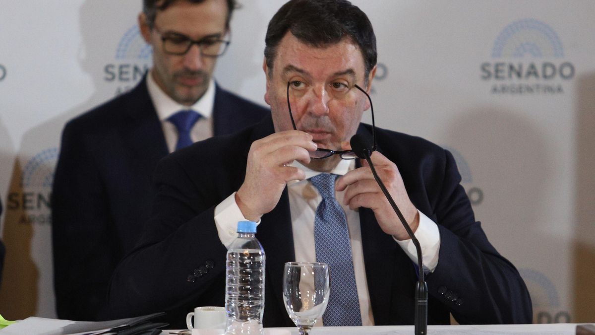 Ariel Lijo, en agosto de 2024, cuando expuso ante el Senado para defender su nominación como juez de la Corte Suprema.