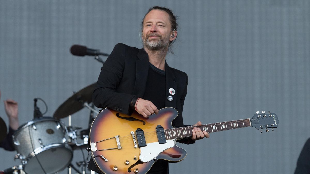 Thom Yorke de Radiohead, en un concierto en 2017