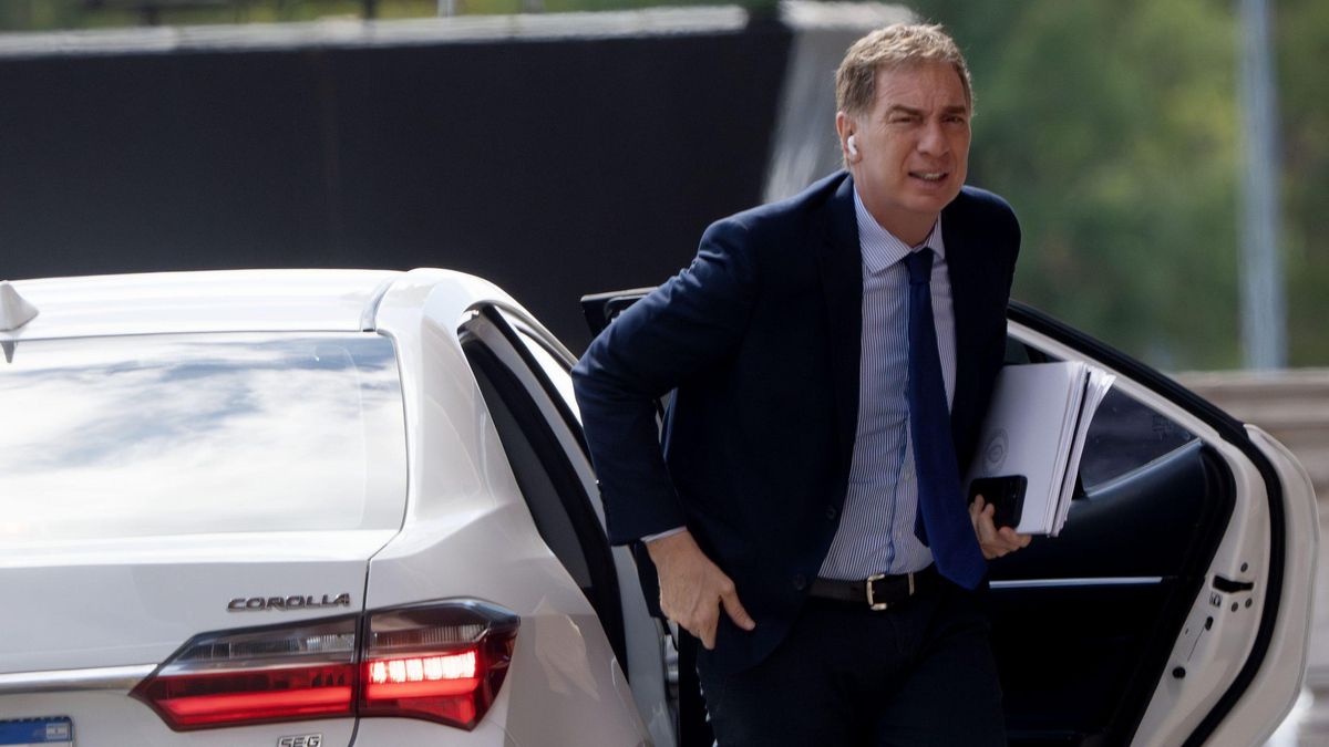 Diego Santilli llegando a la Casa Rosada.