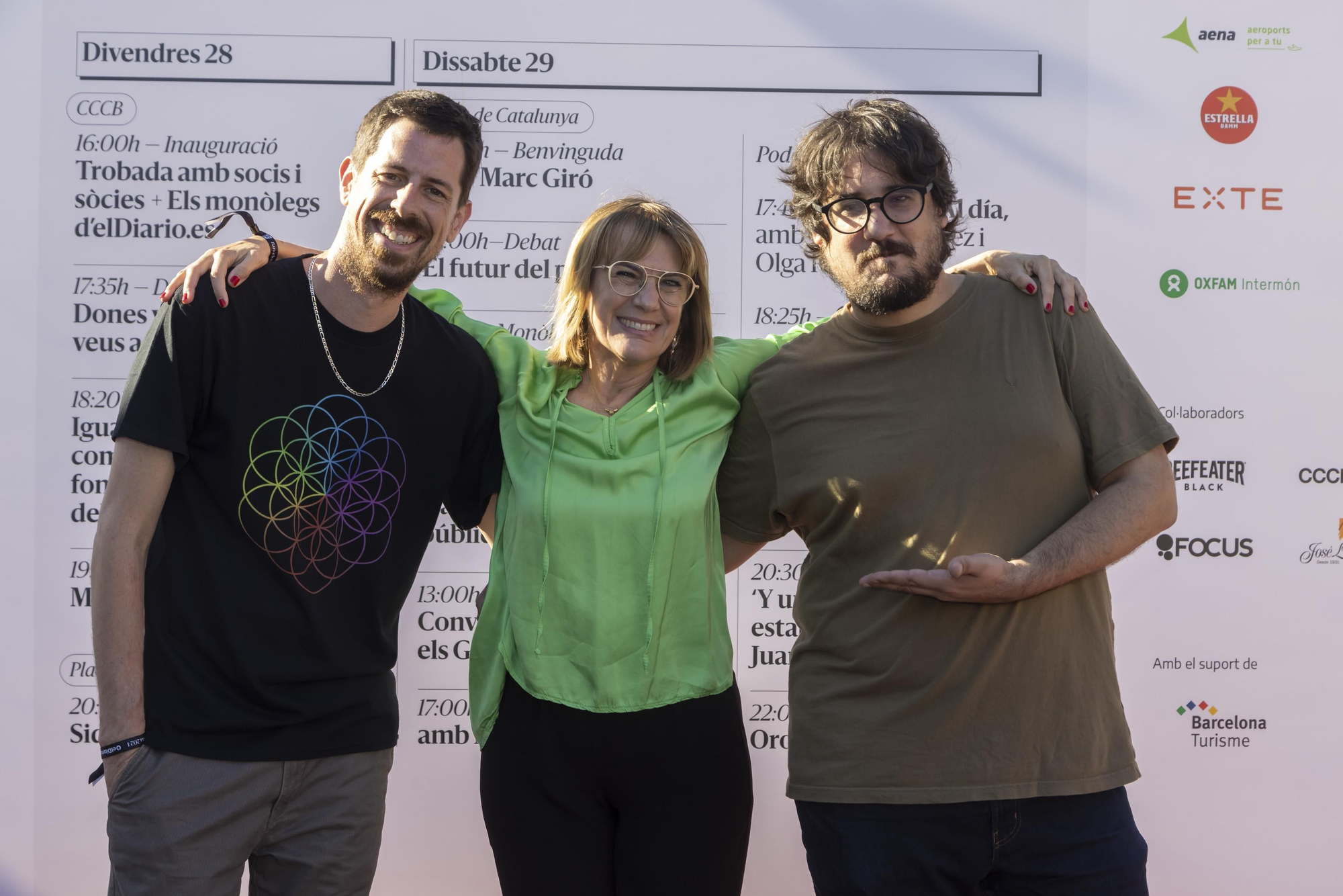 Tomàs Fuentes e Ignasi Taltavull, responsables de La Ruina, junto a Gemma Nierga, su invitada especial