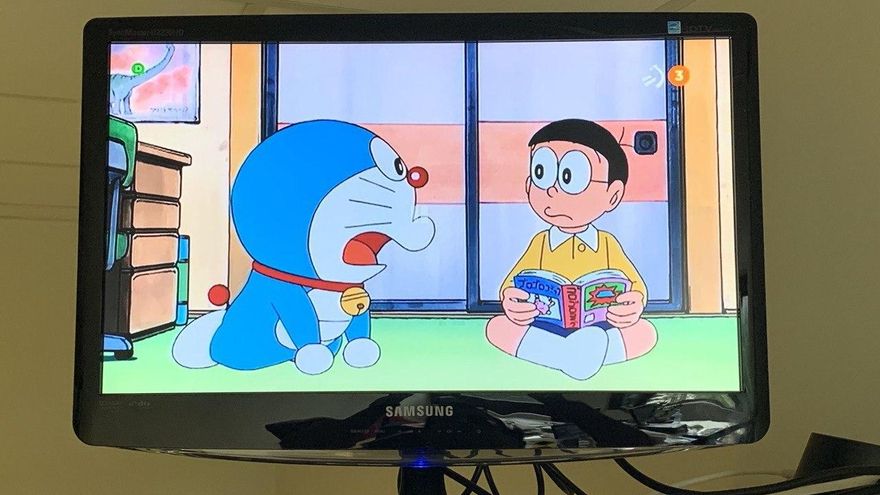 Reposición de un episodio antiguo de Doraemon