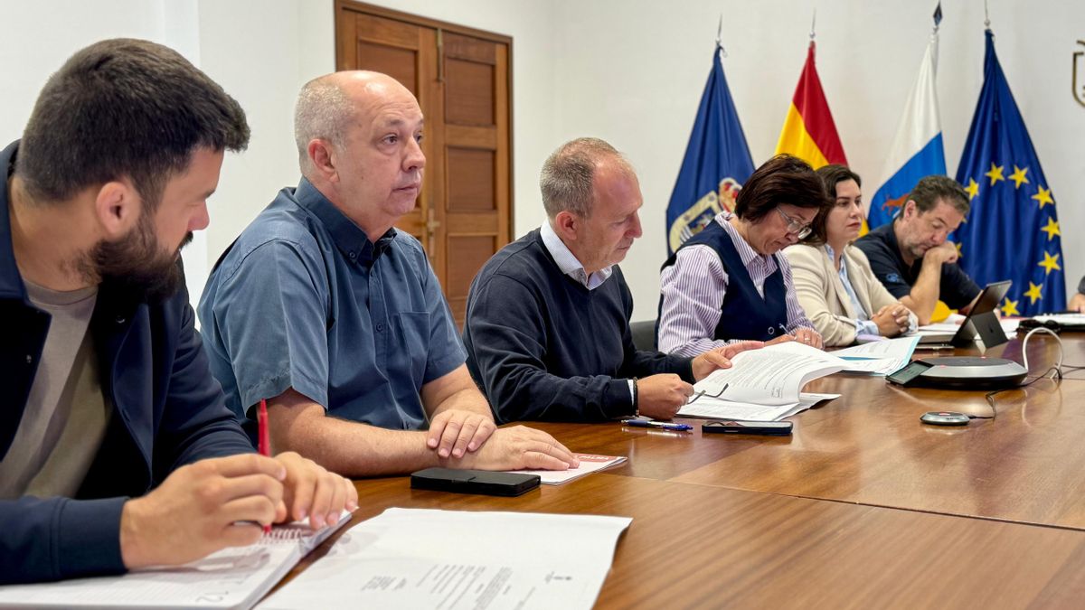 Reunión de la dirección técnica del Plan de Emergencias Insular de La Palma (Peinpal).