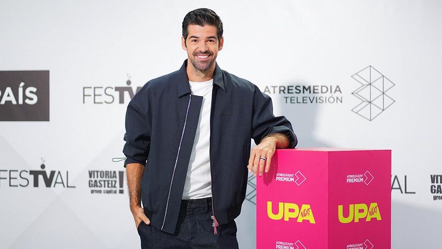 Miguel Ángel Muñoz en la presentación de 'UPA Next' en el FesTVal de Vitoria 2022