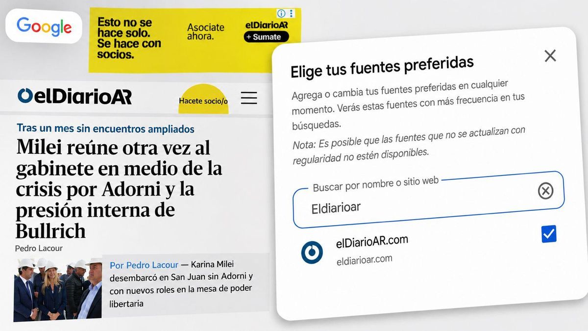 “Fuentes Preferidas”, lo nuevo de Google: cómo hacer para que elDiarioAR aparezca primero en tus noticias